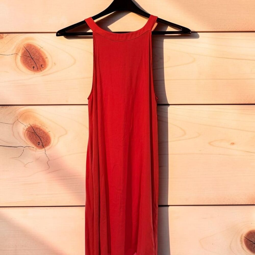 SPLENDID Cotton Salmon Pink High-Neck Tank Dress Early 2010s Staple Size Medium